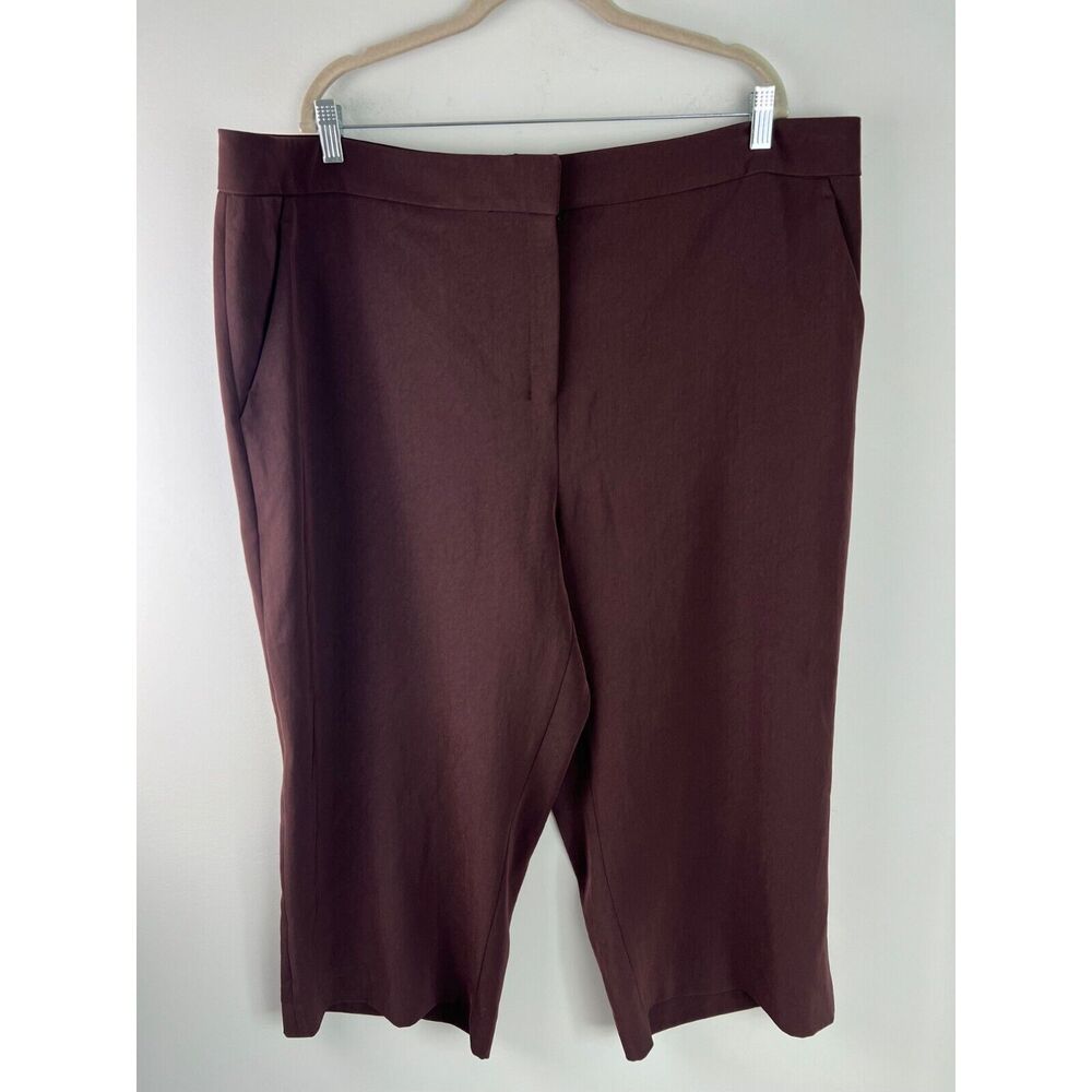 M.M. Lafleur The Pippa Pant Stretch Twill Brown Wide Leg Size 3x